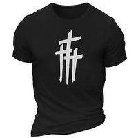 Abstract Black White Burgundy T shirt Tee Men's Graphic Cotton Blend Shirt Sports Classic Shirt Short Sleeve Comfortable Tee Sports Outdoor Holiday Summer Fashion Designer Clothing S M L XL XXL XXXL Lightinthebox - thumbnail