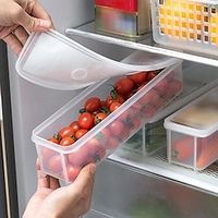 Noodle Storage Box Rectangular Plastic Refrigerator Food Preservation Box With Cover Kitchen Miscellaneous Food Noodle Sealing Box miniinthebox - thumbnail