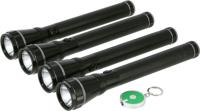 Krypton Rechargeable Led Flashlight 4 Pieces Set Black - KNFL5404