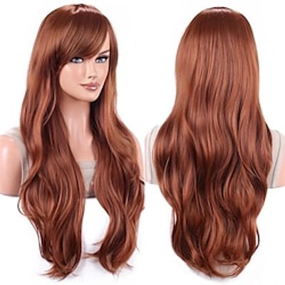Wigs 28 Inch 70cm Long Curly Wavy Hair Wig Heat Resistant Cosplay Wig with Wig Cap Lightinthebox
