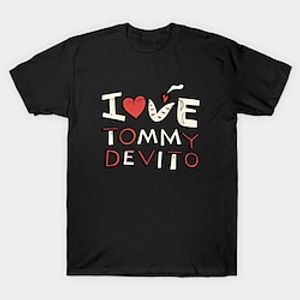 Women's T shirt Tee 100% Cotton Letter Valentine's Day Black Print Short Sleeve Going out Weekend Fashion Round Neck Tommy Devito Regular Fit Summer Lightinthebox