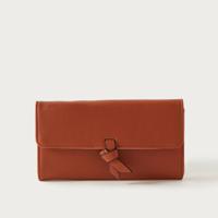 Sasha Textured Flap Wallet with Knot Detail