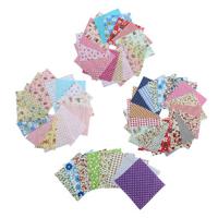 50Pcs 10*10CM Random Color Thin Cotton Cloth Printed No Repeat Design Charm Packs Sewing Fabric