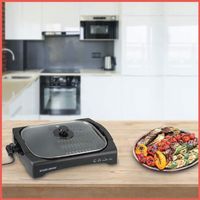 BLACK+DECKER Open Flat Grill With Glass Lid 2200W Black - LGM70-B5