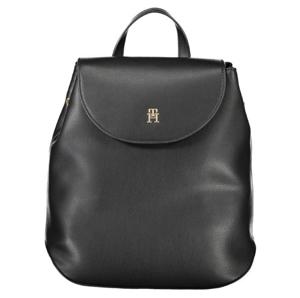 Tommy Hilfiger Black Polyester Backpack (TO-27577)