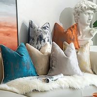 Sofa Backrest Cushion Chop Pillow Living Room Simple Modern Light Luxury Bedroom Gray Gold Abstract Living Room Large Pillow Pillowcase miniinthebox