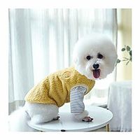 loyanyy winter pet clorhes for dog cat double side warm fleece vest for puppy kitten soft stylish dog sweater yellow large Lightinthebox - thumbnail