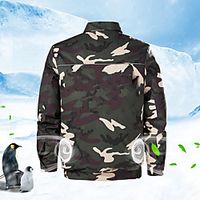 Men's Hiking Jacket Summer Outdoor Cooling Fan Jacket Air-Conditioning Clothing Lightweight Breathable Coat Top Sun Protection Wear Resistant Construction Work Clothes Lightinthebox - thumbnail