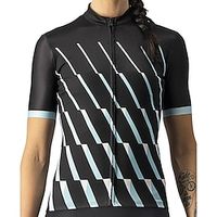 21Grams Women's Short Sleeve Cycling Jersey Stripes Bike Top Mountain Bike MTB Road Bike Cycling Black Quick Dry Moisture Wicking Sports Clothing Apparel  Stretchy  Athleisure Lightinthebox - thumbnail