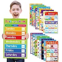18 Themes Educational Posters For Toddlers Kids Children Early Education Kindergarten Nursery Home School Classroom Supplies Decorations Teaching Aids Lightinthebox - thumbnail