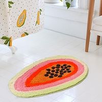 Cute Animal Fruit Bathroom Rug Non Slip Bath Mat Soft Shower Rug Plush Microfiber Water Absorbent Thick Shaggy Floor Mats, Machine Washable miniinthebox - thumbnail