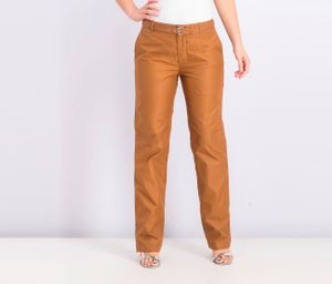 Womens Belted Slim Fit Pants  Brown