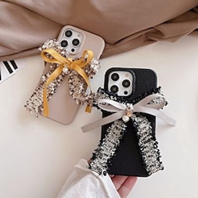 Phone Case For iPhone 15 Pro Max Plus iPhone 14 13 12 11 Pro Max Plus Mini SE Back Cover Shockproof Bow tie TPU PU Leather miniinthebox