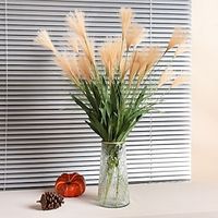 Pampas grass artificial plant flower home decoration suitable for autumn home decoration indoor and outdoor wedding DIY desktop decoration Lightinthebox - thumbnail