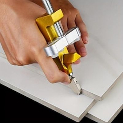 1pc 2 In 1 Glass Ceramic Tile Cutter, Sliding Glass Tile Cutter Portable Construction Cutter Tool Diamond Cutting With Knife Wheel Diamond Roller Glass Cutter Opener Crusher Tool miniinthebox