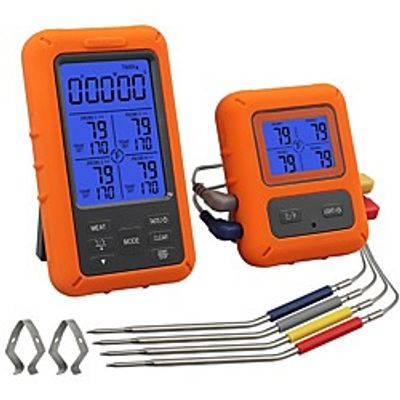TS-TP40 Stopwatch 100M Remote Wireless Digital Meat Thermometer TS-TP40 Grill Oven Kitchen Thermomet With Timer 4 Probes For BBQ Food Oven Smoker miniinthebox