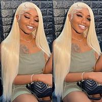 613 Lace Front Wig Human Hair Blonde Wig Human Hair 613 13x4 Lace Front Wig Human Hair 180 Density Blonde Lace Front Wigs Human Hair Pre Plucked HD Lace Frontal Wig Straight Lightinthebox