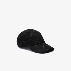 Unisex Lacoste LIVE Monogram Print Cotton Cap
