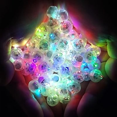 50PCS 9-Colored LED Flash Lights Perfect for Balloons, Parties, Weddings, Birthdays,  More! Christmas, Halloween, Thanksgiving Gift Lightinthebox