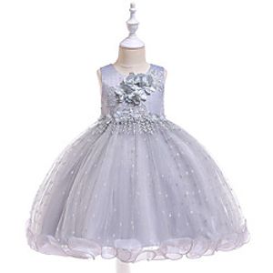 Princess Dress Party Costume Flower Girl Dress Girls' Movie Cosplay Christmas New Year's Red Green Ink Blue Dress Christmas Halloween Children's Day Polyester  Cotton Lightinthebox
