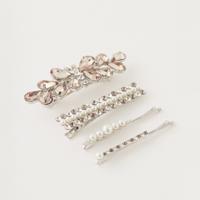 Embellished 4-Piece Hair Clip and Hairpin Set