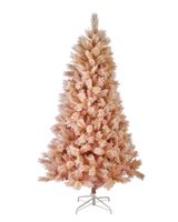 Homesmiths Paris Fir Snowy Xmas Tree Pink 180cm