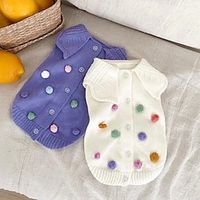 Dog Clothes Maltese Teddy Bears Shenari Yorkshire Small Dog Pet Cat Knitted Sweater Lightinthebox - thumbnail