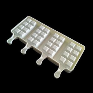 4 Grids Silicone Ice Cream Mold Ice Pop Mold Summer Ice Cream Maker