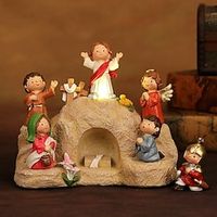 Easter Resin Craft Sculpture Set  Inspiring Jesus Ascension Scene  Festive Christmas Easter Gifts for Indoor Decoration, Home Decor, and Spiritual Commemoration Lightinthebox