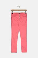 Girls High Rise Button Fly Jeggings  Pink - thumbnail