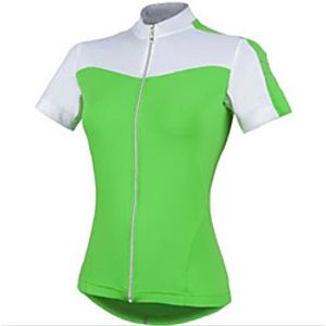 CAWANFLY Women's Short Sleeve Cycling Jersey Summer Green Bike Tracksuit Jersey Top Road Bike Cycling Quick Dry Sports Clothing Apparel / Micro-elastic miniinthebox