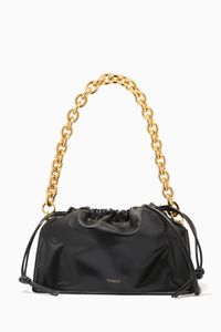 Bom Shoulder Bag with Chain Handle in Leather