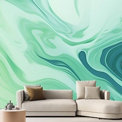 Abstract Marble Wallpaper Mural Green Marble Wall Covering Sticker Peel and Stick Removable PVCVinyl Material Self AdhesiveAdhesive Required Wall Decor for Living Room Kitchen Bathroom Lightinthebox