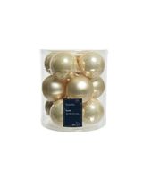 Kaemingk Decoris 8cm Baubles Glass Enamel Matt Mix Pearl Set - thumbnail