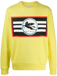 Etro crest logo panel sweatshirt - Yellow