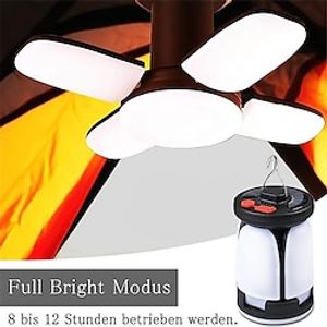 Solar Camping Lamp LED Rechargeable Super Bright Camping Lanterns 6 Light Modes Adjustable USB Solar Charging Methods Battery Life 10 Hours for Camping Hiking Fishing Lightinthebox