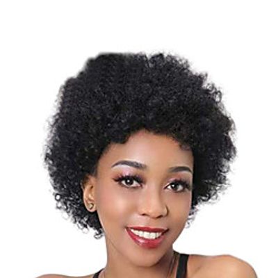 Afro Kinky Curly Wigs Capless Wigs Short Cut Wig 100% Brazilian Curly Human Hair Wig For Black Women Full Machine Wigs Short Pixie Cut Wig Lightinthebox