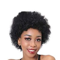 Afro Kinky Curly Wigs Capless Wigs Short Cut Wig 100% Brazilian Curly Human Hair Wig For Black Women Full Machine Wigs Short Pixie Cut Wig Lightinthebox - thumbnail