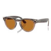 Ray-Ban Meta Headliner Shiny Warm Stone Transitions Saffron Yellow - 4009 -50-C