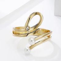 Women's Pearl Cuff Bracelet Geometrical Heart Fashion European Trendy Alloy Bracelet Jewelry Silver  Golden yellow  Rose Gold For Halloween Gift Carnival Prom Club Lightinthebox - thumbnail