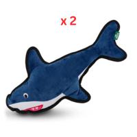 Beco Rough and Tough Shark Soft Dog Toy (Pack of 2)