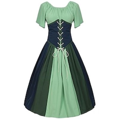 Retro Vintage Medieval Dress Masquerade Women's Cosplay Costume Carnival Party  Evening Dress Lightinthebox