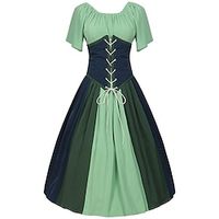 Retro Vintage Medieval Dress Masquerade Women's Cosplay Costume Carnival Party  Evening Dress Lightinthebox - thumbnail