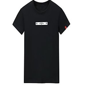 Men's Unisex Tee T shirt Hot Stamping Graphic Prints Letter Plus Size Print Short Sleeve Casual Tops Cotton Basic Fashion Designer Big and Tall White Black Dark Gray miniinthebox