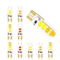 10PCS W5W T10 LED Double color Strobe LED Flash LED 194 168 W5W COB 8SMD Led Parking Bulb Auto Wedge Clearance LampCANBUS Silic miniinthebox - thumbnail