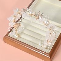 Bride Headband Wreath European And American Handmade Pearl Flower Headband New Forest Style Hair Accessories Super Fairy Bride Headband Lightinthebox