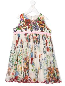 Pero Kids character print dress - NEUTRALS