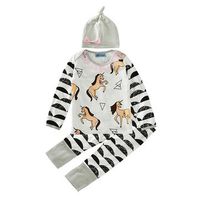 3PCS Unicorn Baby Girls Boys Clothing Set