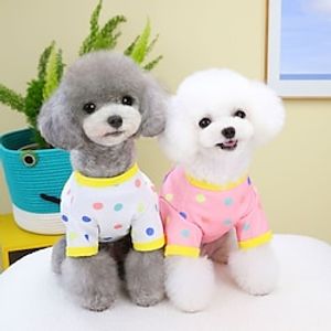 Random 2pcs Y Pet clothing Dog clothing Autumn and winter new Teddy cat winter pet clothing 23 color base shirt Lightinthebox