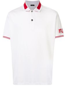 Kiton logo print polo shirt - White
